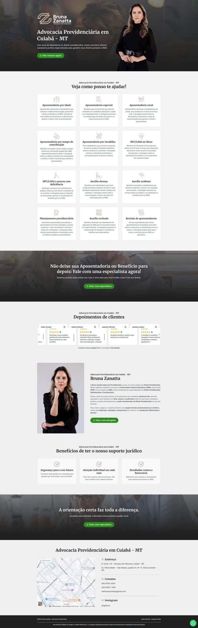 landing page para advogados com design moderno