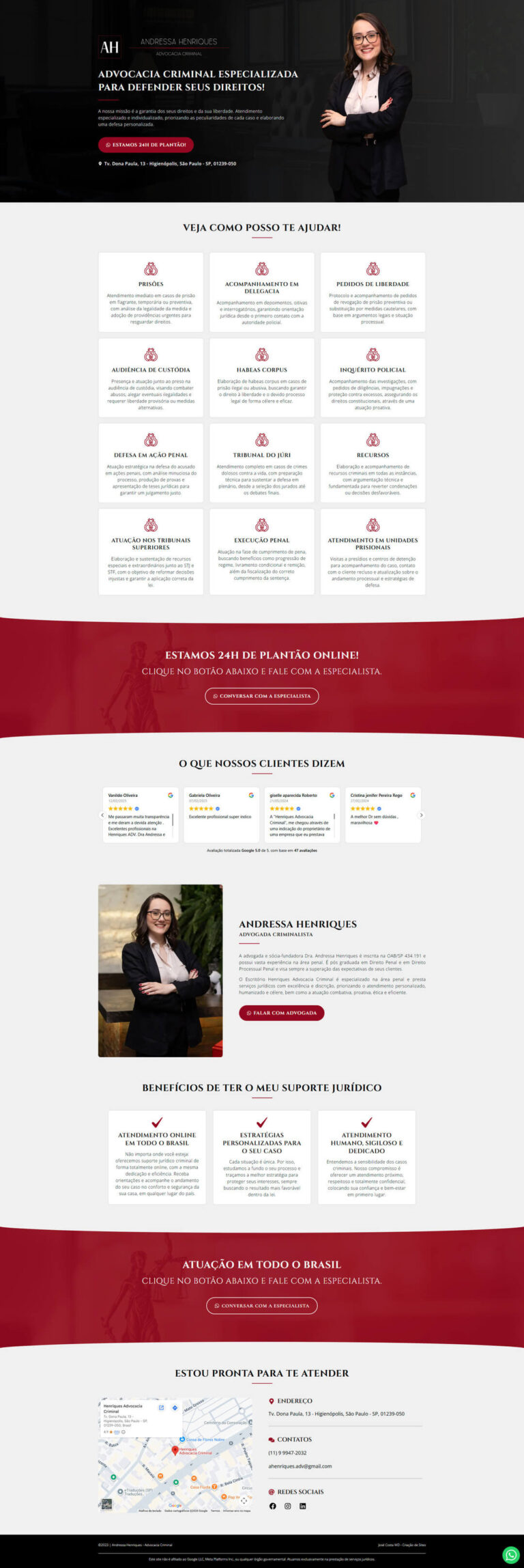 landing page para advogado