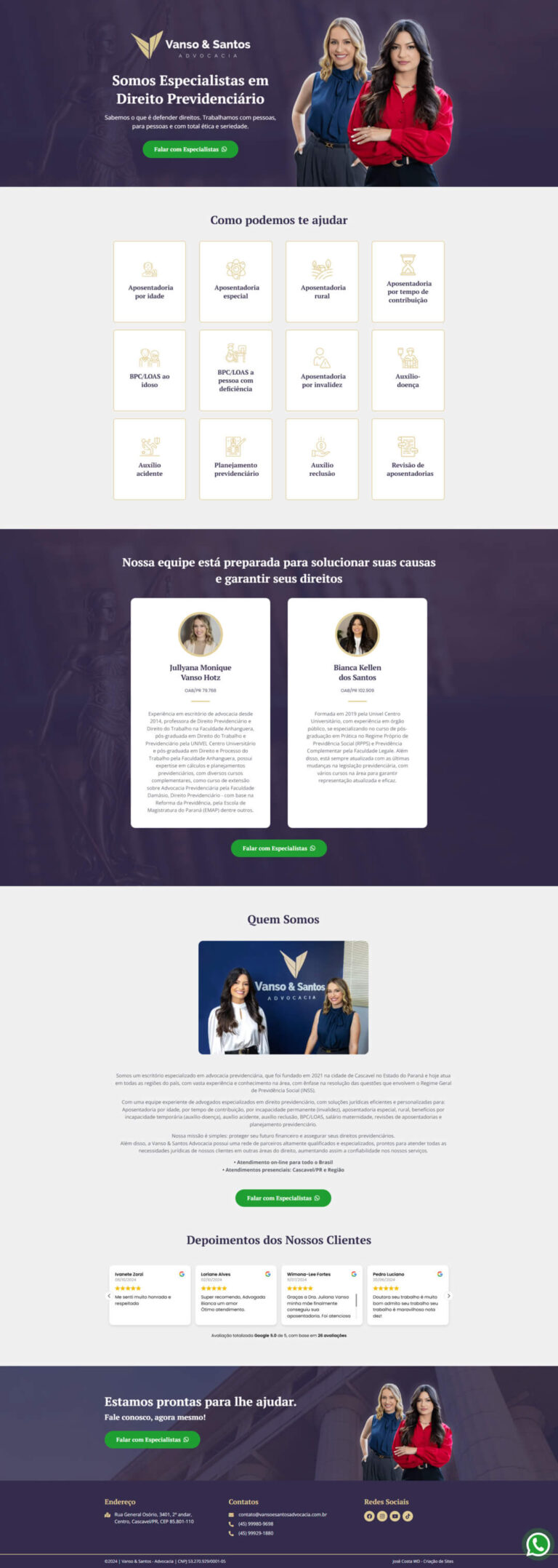 landing page para advogado