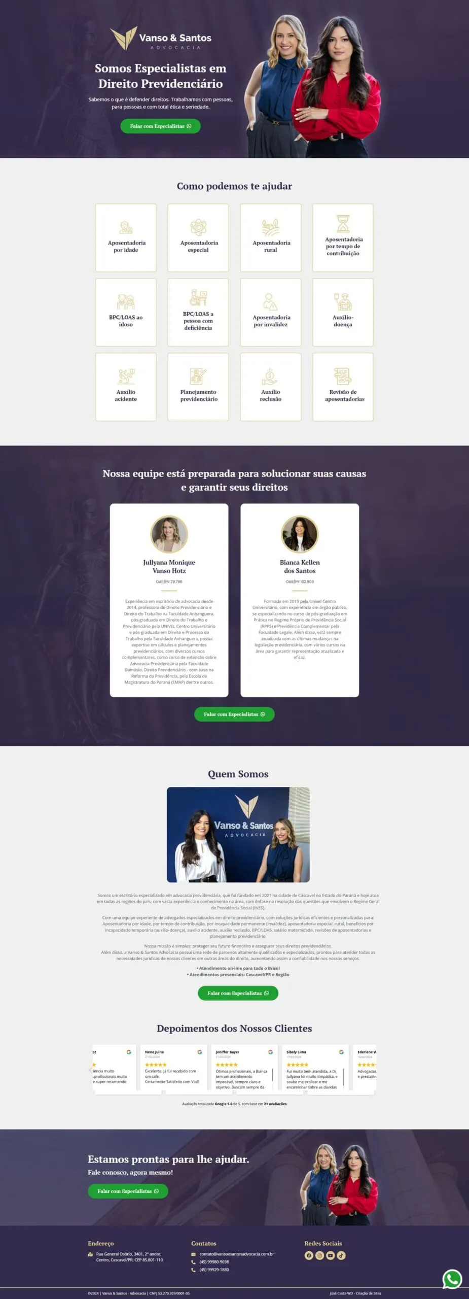 landing page para advogados